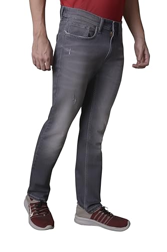 Image of i'sol Men's Stylish Straight Fit Cotton Blend Stretchable Jeans