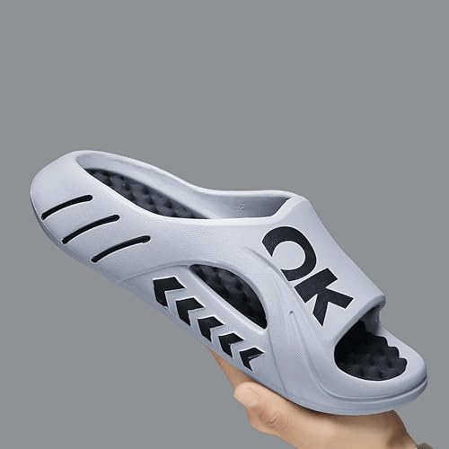 Men's non slip massage sole, casual one-piece drag, comfortable beach sandals, quick drying shower shoes4