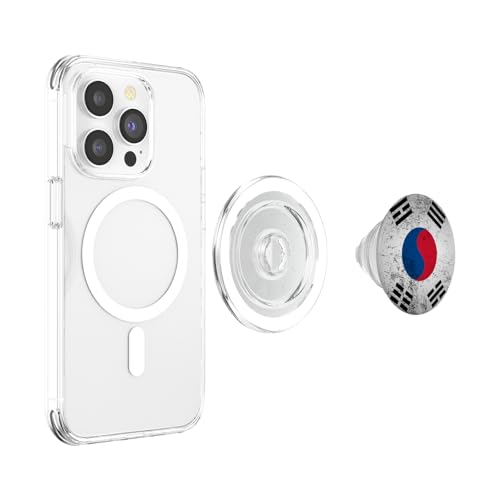 Grunge South Korea Flag Vintage East Asia Seoul Korean Gift PopSockets PopGrip - Support et Grip pour Smartphone/Tablette avec un Top Interchangeable PopSockets PopGrip pour MagSafe – vue 3