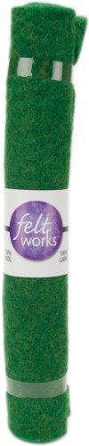 Dimensions Needle Felting Flat Felt Forest Green Roll Wool, 12'' x 12''