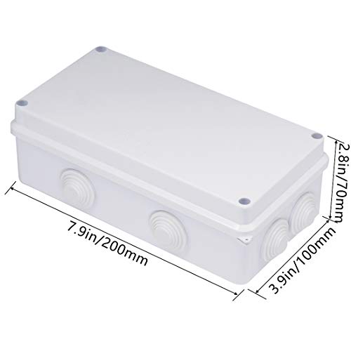 Refined and 

Zulkit Waterproof Electrical Junction Box, 7.9 x 3.9 x 2.8 inch (200 x 100 x 70mm)