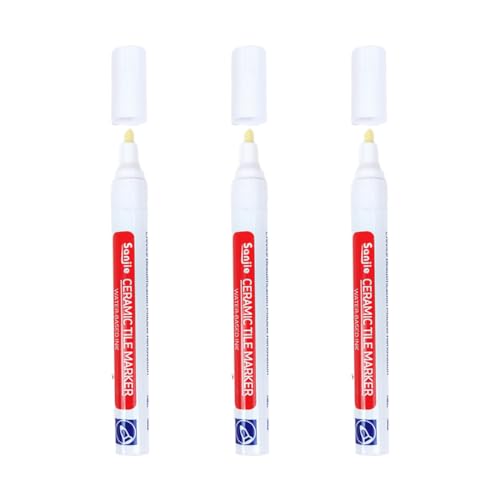 Rotulador Juntas Azulejos 3 Piezas Rotulador de Lechada Blanco para de Azulejos Lápiz Blanqueador de Juntas Azulejos Pluma de relleno de Lechada Bolígrafo de Pared para Restaurar Piso y Baños