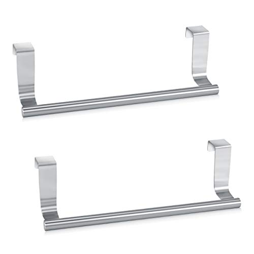 Mosuch Stainless Steel Over Door Towel Rack Bar Holders for Universal Fit on
