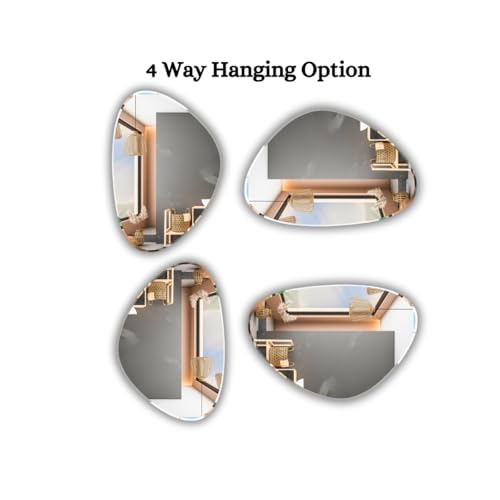Image of Frameless Pebble Mirror for Wall 18 X 24 Inch /Beveled Glass with Smooth Edges /Mirror for Bathroom /Bedroom /Living Room /Entryway /Dressing Room /Unframed Decorative Mirror | BVM1824A5