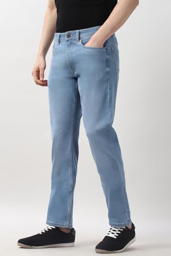 Image of Peter England Men's Regular Fit Denim Jeans for Daily Casual Wear