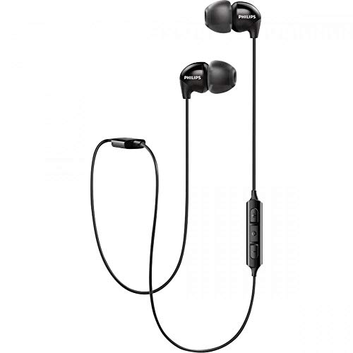 Philips Audio UpBeat SHB3595 Wireless Headphones, with up to 6 Hours of Playtime, in-line Mic - Black