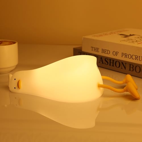 MAGOHMT Existential Crisis Duck Lamp - 3-Level Dimmable Rechargeable Night Light for Kids...