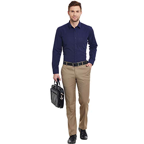 Image of English Navy Men's Slim Fit Formal Shirt