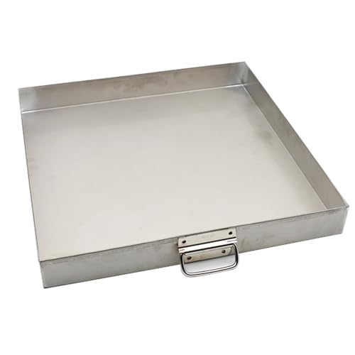 Bandejas de acero inoxidable para plántulas con asa, bandeja de lavadora y bandeja de drenaje de aceite para trasplantar semillas y germinación de propagación (70 x 50 x 5 cm)
