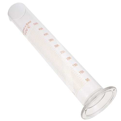 Probeta graduada de vidrio borosilicato 500ml para laboratorio y químico doméstico