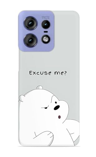 Image of Excuse Me Icebear Designer Printed Hard Back Cover for Motorola Edge 50 Pro 5G Attractive and Uniquely Crafted Smartphone Case