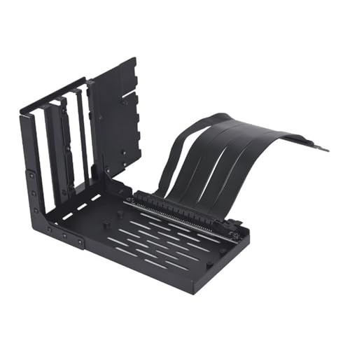 Image of Lian Li Universal 4- Slots Vertical GPU kit (with Gen 4 Riser) Black & SL Infinity 120 Reverse Blade Black Single Pack (Without Controller) - RSLIN120-1B