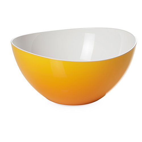omada Design Ensaladera en plástica bicolor irrompible, diámetro 20 cm, capacidad 1,5 litros, apilable y apto para lavavajillas, Linea Trendy