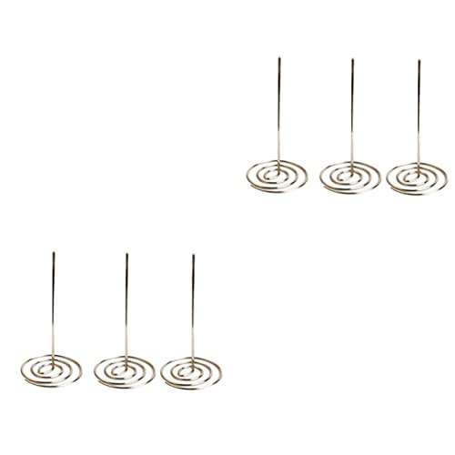 STOBOK Lot De 2 Fourchettes À Menu En Métal Argenté Support De Rangement Pour Factures Documents Notes Accessoires De Bureau Et De Restaurant