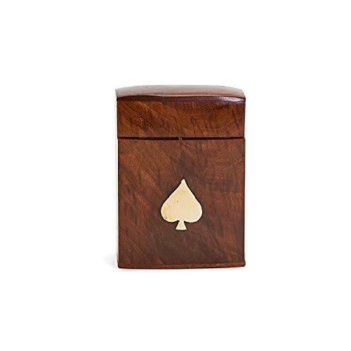 Two's Company 53576 Wood Crafted Playing Card Set...