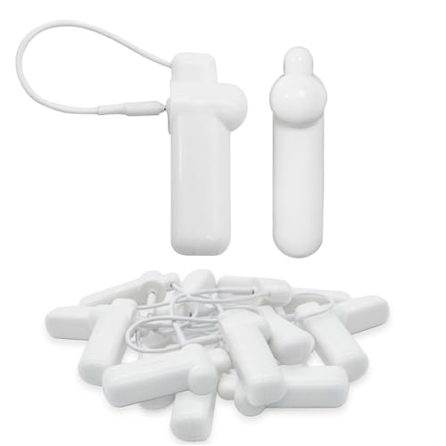 SECUREYVILL Hard Clothing Security Tags, RF 8,2 MHz Mini-Hartanhänger mit Umhängeband, Anti-Diebstahl-Tag, kompatibel mit RF EAS-Systemen für Kleidung, Schuhe und Taschen, 100 Stück