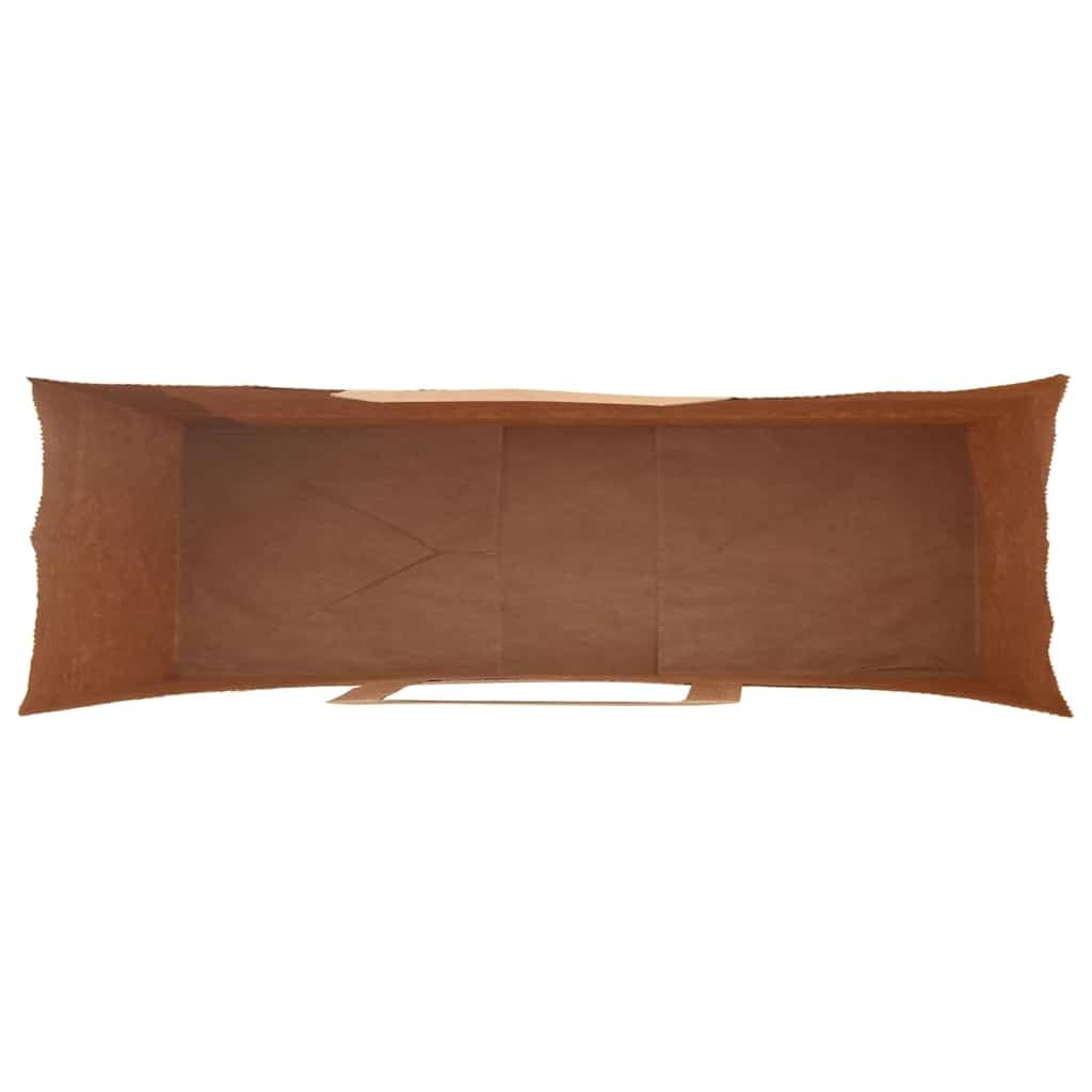 Zielone torby papierowe Kraft 250 szt. z uchwytami linowymi, 54 x 15 x 49 cm, solidne papierowe torby na zakupy z recyklingu, na zakupy, imprezy i pakowanie prezentów