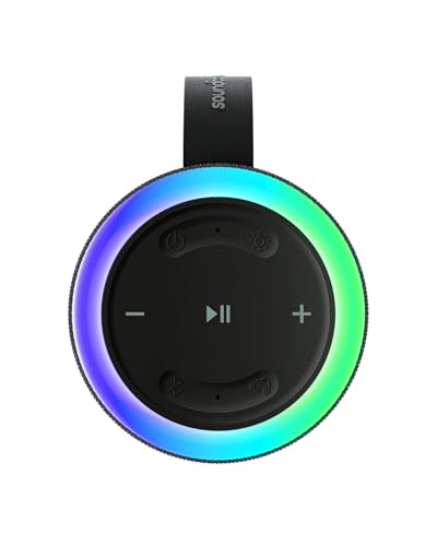 Soundcore by Anker Glow Portable Speaker with 30W 360° Sound, Synchronized Radiant Light, 18H Playback, Customizable Eq and Light Show, and Ip67 Waterproof - Black, Bluetooth