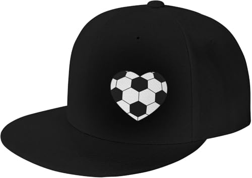 Soccer Ball Heart Adjustable Outdoor Baseball Hat Flat Hat