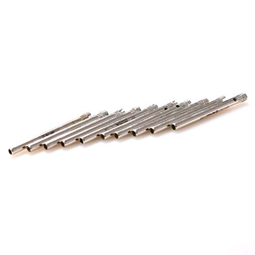 Brocas de núcleo diamantadas, juego de 10 piezas de 5 mm para perforar vidrio, mármol y baldosas miniatura 2