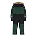 Toddler Snow Suit Boys One Piece Fleece Lined Girls Snowsuit 3T Fashion Waterproof Thickened Outdoor Overalls Faux Fur Hooded Snowboarding Ski Suits With Pockets Army Green-160