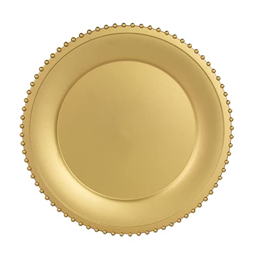 Set de 12 platos cargadores de acrílico mate 13" miniatura 1