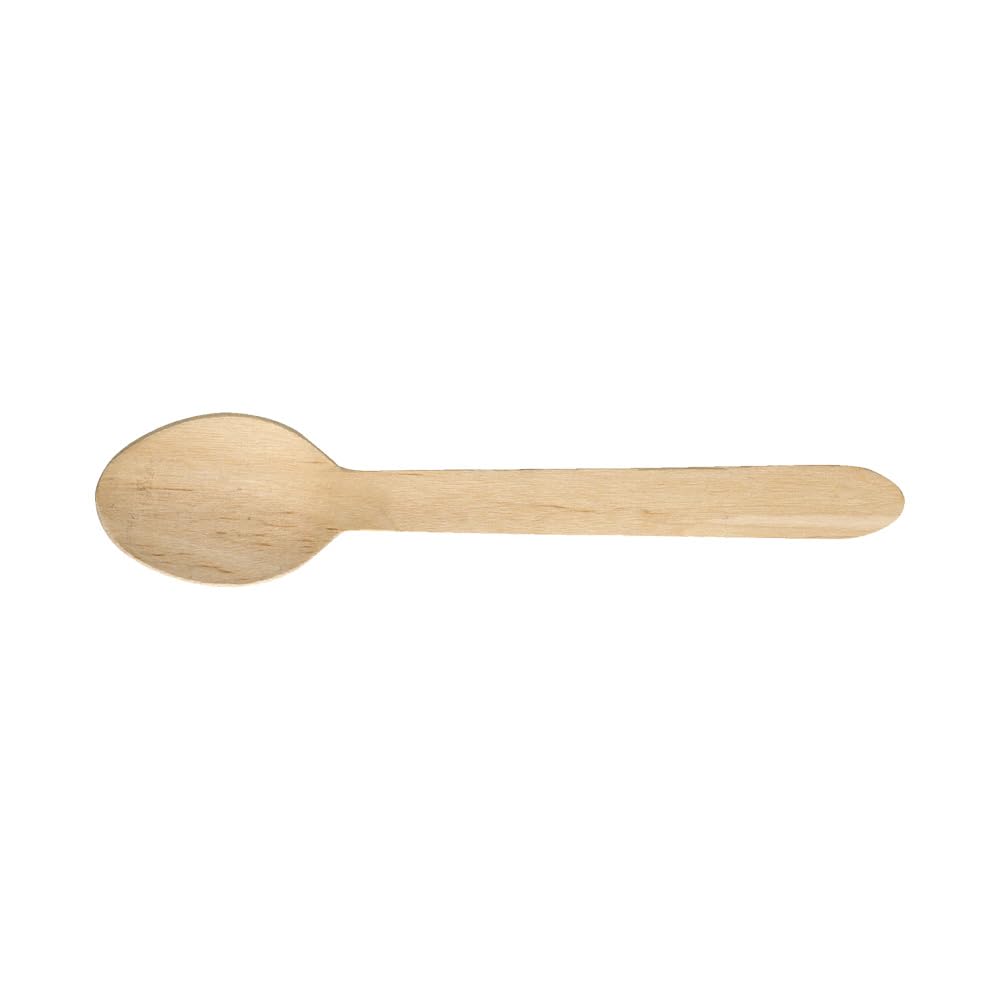 1000 Cuillères à soupe jetables en bois 165 mm compostables et biodégradables