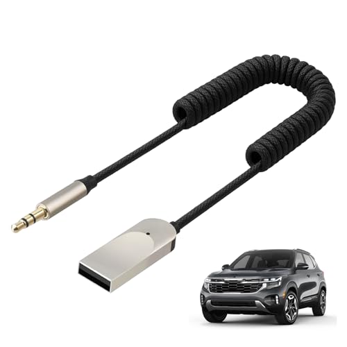 LgCiXli Adaptateur Bluetooth 5.4 Voiture | Récepteur Audio Auxiliaire 3.5mm pour Autoradio & Enceinte | Kit Mains Libres avec Micro Intégré | Audio Hi-FI...