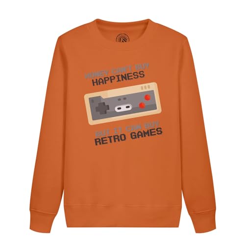 Sweatshirt enfant retro games en coton confortable au look vintage