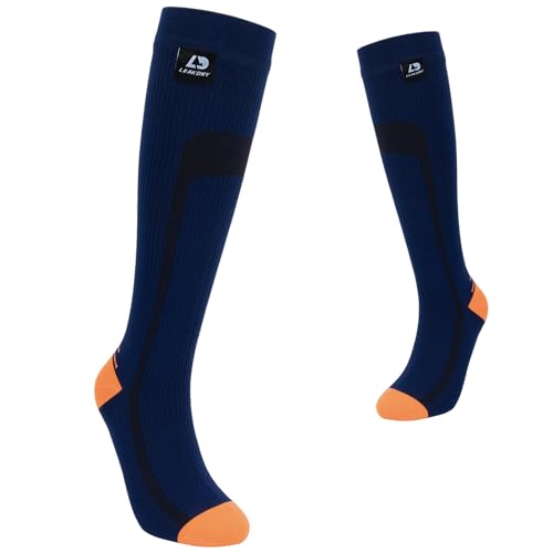 LEAKDRY KneeHigh - Calcetines impermeables de lana merino, 3 litros, cálidos y transpirables. Exterior de nailon, para esquí de invierno. Cómodos todo el día, unisex. (EE.UU., Alpha, Mediano, Regular,