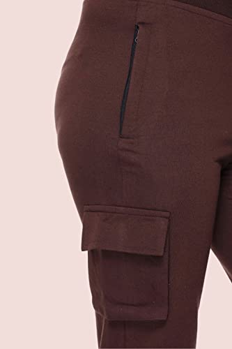 Image of White Moon Women's 4 Pocket Cargo Joggers for Gym - Comfortable Track Pants for Women, Cotton Jogger Combo Pack of 2, Ideal Track Pants for Women, Cargo Joggers for Everyday Wear