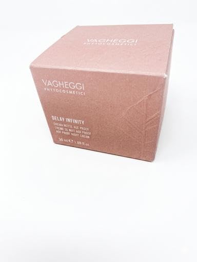 Vagheggi Delay Infinity Crema Notte Age Proof 50ml, Crema Viso Notte Nutriente con Acmella Oleracea e Acido Ialuronico, Made in Italy
