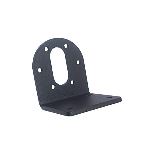 Motor Bracket L Shaped Mounting Metal Base Holder for 37mm Motor - (Speed(RPM): Black)