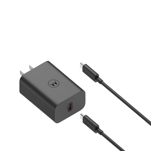 Image of Motorola Original 68W Turbo Power Charger & 3.3FT Cable Type-C Compatible with Motorola Edge 60 Pro /Edge 60 Stylus /Razr 50 Ultra /Moto G84 /G54 /Moto E40 /Moto G35 /Edge 40 Neo (68W Turbo Charger)