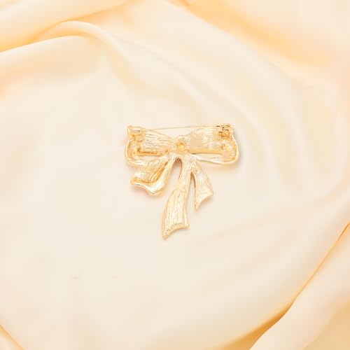 Image of Rhinestone Bow Brooch Vintage Crystal Large Bowknot Brooches for Women Brooch Pin Wedding Fashion Jewelry Accessories,Women Gift