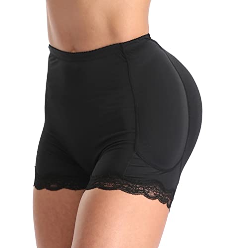 Corsé de almohada de encaje pantalones de mujer levantamiento parches formal casual ropa interior activa esponja pantalones corpiño mujer, Negro , XXXXXXL