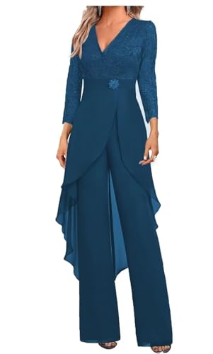 Mother of The Bride Pant Suits 2 Pieces Outfit Set