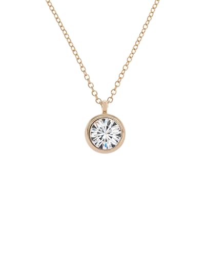 Karen Millen Collar con colgante de punto de cristal para mujer, Latón