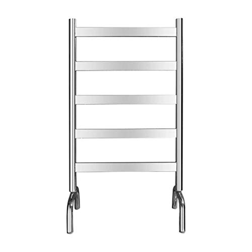 XCJJ Calentador de toallas con calefacción, toallero/tendedero eléctrico independiente de acero inoxidable, para balcón de baño, 90 cm, 45 W, enchufe,S t