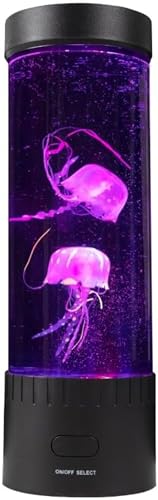 Klivex卓上 アクアリウム LED クラゲ イルミネーション搭載 クラゲ内蔵 シリコン スタンドタイプのコンパクト アクアリウム 水族館、シミュレーション海底 (クラゲランプ レギュラーモデル 高さ32CM)