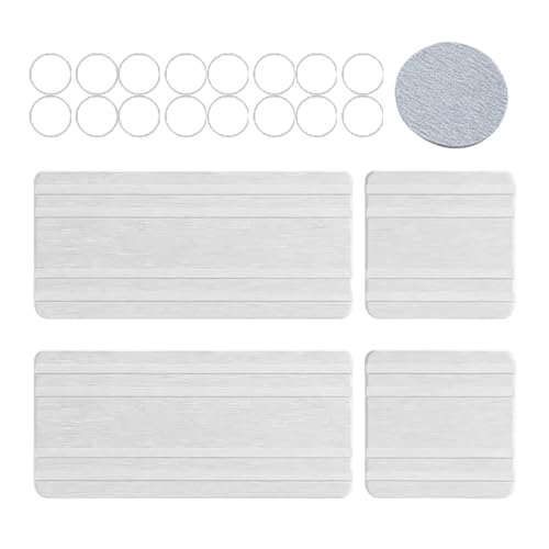 Juego de piedras absorbentes de agua, 4 piezas de diatomita de secado rápido con alfombrilla de grifo súper absorbente y soporte para jabón, suministros modernos de decoración de baño para evitar la