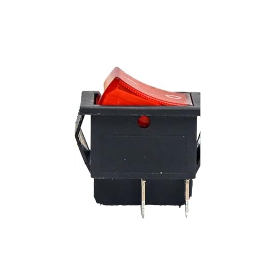 Image of Heavy-Duty AC 30A 250V 4 Pin Welding Machine Power Switch, Electric Heater Switch With Indicator Light On-Off Rectangle Rocker Switch DPDT Red Indicator Light 4 Pin big Rocker Switch (4, GREEN)
