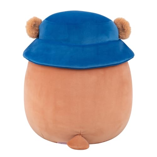 Image of Squishmallows Original 12in Stokely the Brown Kodiak Bear with Fuzzy Belly and Bucket Hat - Official Jazwares Plush (Medium-Sized)