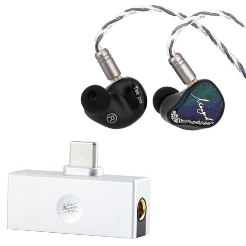 Linsoul Xenns Mangird Tea PRO in Ear Monitor, 6BA+2DD Hybrid Earphone IEM & Kiwi Ears Allegro Mini Portable IEM DAC, in Ear Monitor Amplifier, USB C to 3.5/4.4mm Output