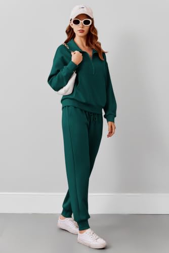 Image of PINSPARK 2 Piece Sets for Women Long Sleeve Half Zip Tracksuit Jogger Sets