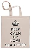 Photo Gallery keep calm and love sea otter borse per la spesa riutilizzabili shopping bag beige Photo Gallery keep calm and love sea otter borse per la spesa riutilizzabili shopping bag beige
