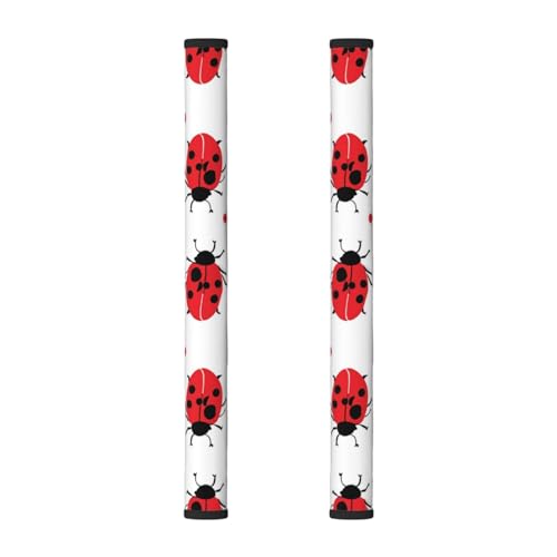 2 fundas para manija de puerta de refrigerador, diseño de mariquitas, bonito pájaro para cocina, cocina, nevera, microondas, estufa, horno, lavaplatos