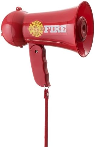 Dress Up America Pretend Play Officer's Megaphone with Siren Sound For Kids – Role Play Kids Bullhorn with Siren Sound and Handheld Mic Toy