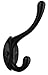Smedbo B067 Coat and Hat Hook, Black Wrought Iron