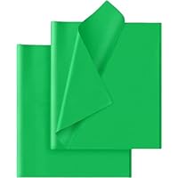Hlonon Green Tissue Paper for Gift Bags - 30 Sheets of Green Wrapping Tissue Paper Bulk Packaging Paper for Weddings Birthday DIY Project Christmas Gift Wrapping Crafts Decor (14 x 20 Inch)